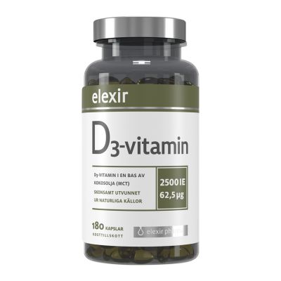 Elexir D3-vitamin, 180 kapslar