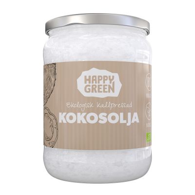 Happy Green Kokosolja Kallpressad Virgin, 500ml ekologisk