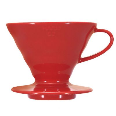Hario V60 Porslin Röd 2 koppar – porslinsfilter för handbryggt kaffe