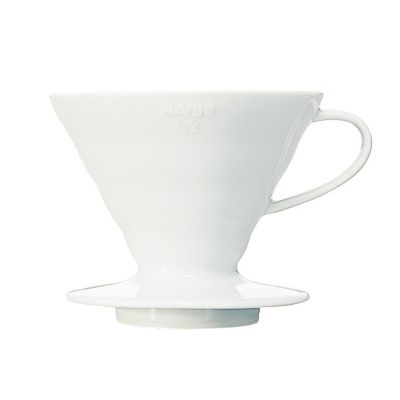 Hario V60 Porslin Vit 2 koppar – porslinsfilter för handbryggt kaffe