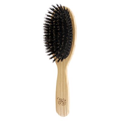 Tek Stor Oval 100% äkta vildsvinsborste  – naturlig hårborste
