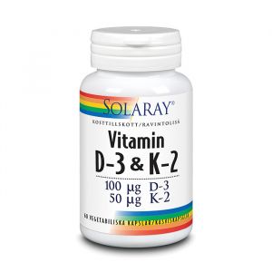 solaray vitamin d 3 o k 2 60 kapslar