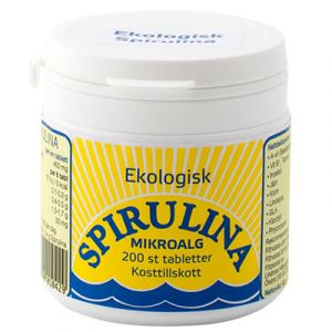 Spirulina, 200 tabletter ekologisk