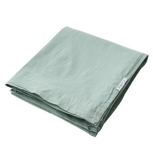 Lakan Dubbel Crinkle Mineral Green, 240 x 260 cm - Ekologiska sängkläder