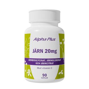 Alpha Plus Järn 20mg – Kosttillskott med järn och C-vitamin