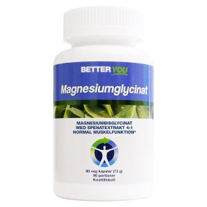 Better You Magnesiumglycinat – Kosttillskott med magnesiumbisglycinat & spenatextrakt