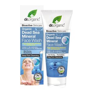 Ekologisk ansiktstvätt med Döda Havs-mineraler från Dr Organic, 200ml