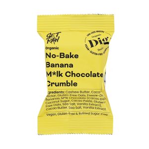Get Raw No-Bake Banana M*lk Chocolate Crumble – Ekologisk & glutenfri energibar