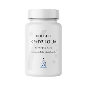 K2+D3-vitamin i kokosolja, 60 kapslar