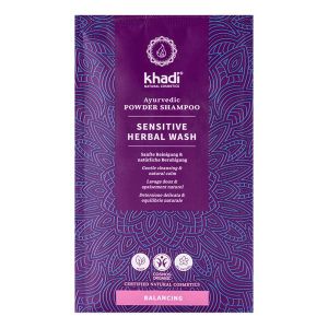 Khadi Ayurvedic Powder Shampoo Sensitive Herbal Wash – Växtbaserat schampo i pulverform