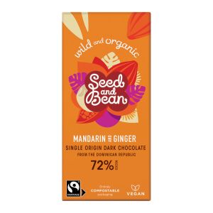 Seed and Bean Choklad Mörk Mandarin & Ingefära – handgjord choklad