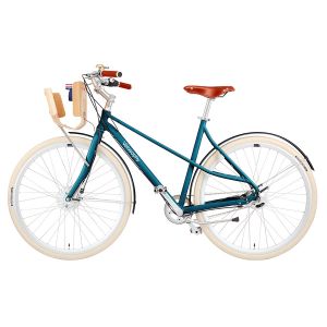 Vélosophy Comfort Petrol Korg Trä – En miljövänlig cykel