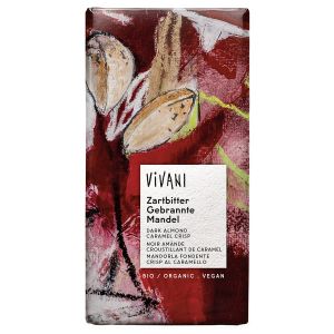 Vivani Choklad Mörk Bränd Mandel & Karamell – Ekologisk choklad