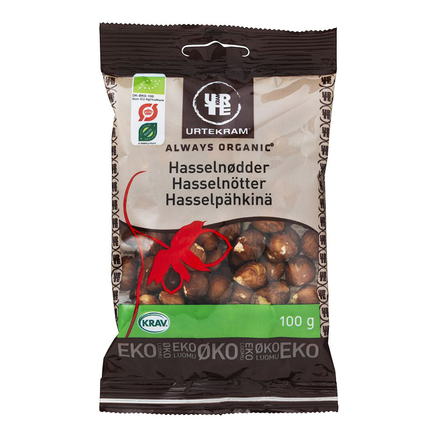 Urtekram Food Hasselnötter, 100 g ekologisk