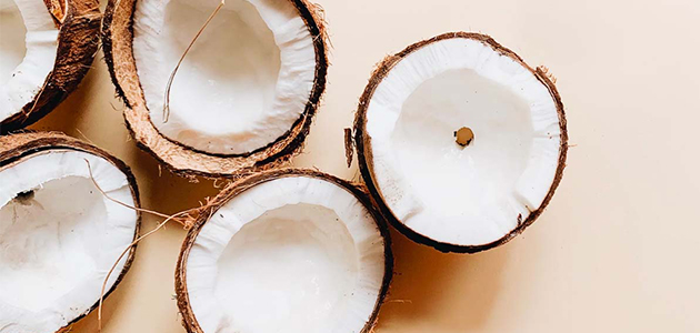 Bild på kokosnötter.